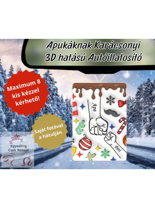 Apukáknak szóló karácsonyi 3D hatású illatosító