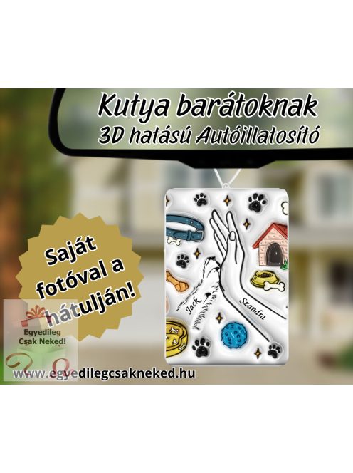 Kutyamancsos 3D hatású autóillatosító