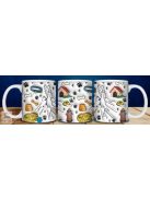 Neves kutyás 3D hatású bögre