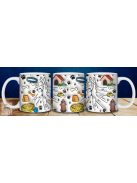 Neves kutyás 3D hatású bögre