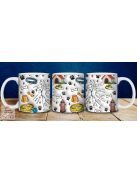 Neves kutyás 3D hatású bögre