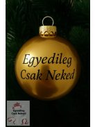 Fényes Arany feliratos üveggömb 5,7 cm