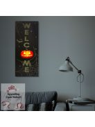 Halloween-i LED-es hangulatkép - fali akasztóval, 2 x AA, 30 x 70 cm