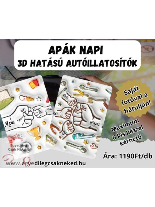 Apák napi 3D hatású illatosító