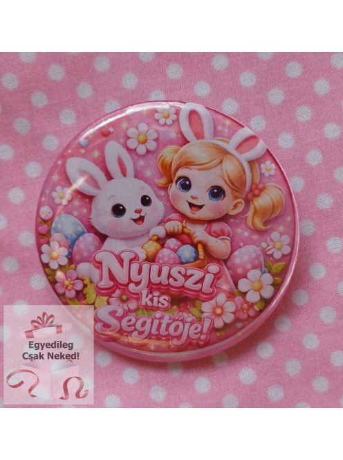 3D hatású Nyuszi kis segítője kitűző