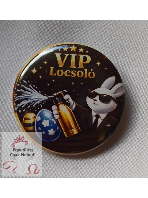 3D hatású VIP locsoló kitűző