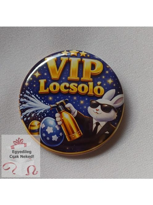 3D hatású VIP locsoló kitűző