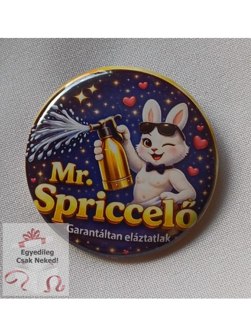 3D hatású Mr. Spriccelő kitűző
