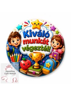 Kiváló munkát végeztél 3D hatású kitűző