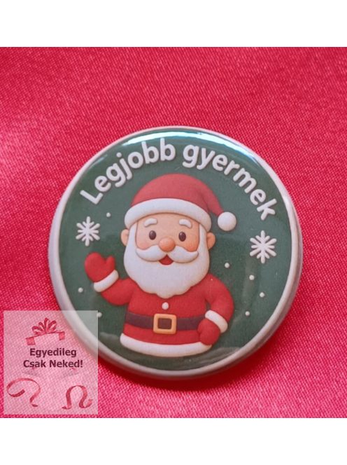 Egyedi 3D hatású Legjobb gyermek kitűző