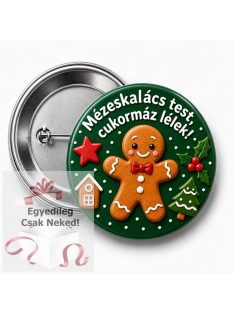 Egyedi 3D hatású Mézeskalács kitűző