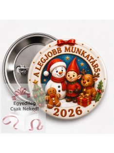 Egyedi 3D hatású Legjobb munkatárs kitűző