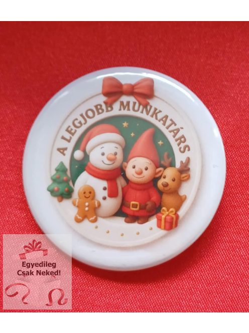 Egyedi 3D hatású Legjobb munkatárs kitűző