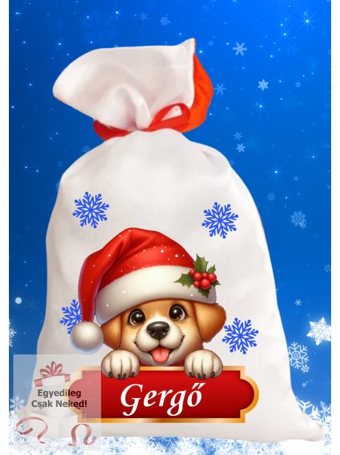 Névre szóló egyedi neves Mikulás zsák