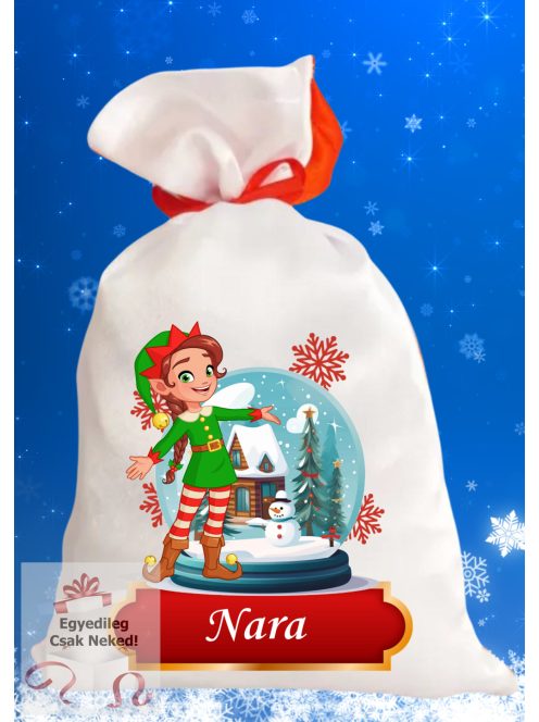 Névre szóló egyedi neves Mikulás zsák