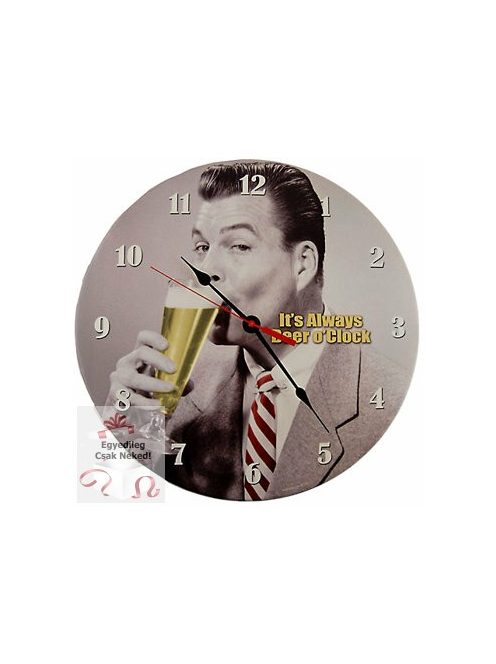 Fényes üveg falióra 20 cm