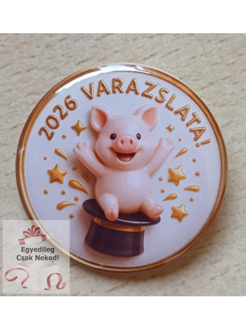 Egyedi 3D hatású szerencsehozó kitűző