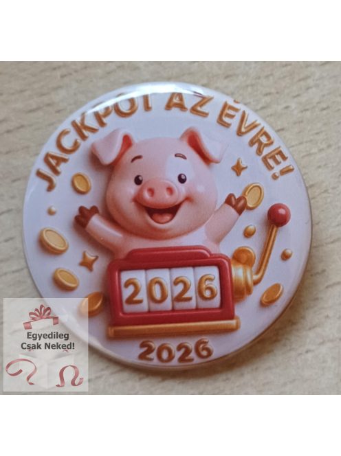 Egyedi 3D hatású szerencsehozó kitűző