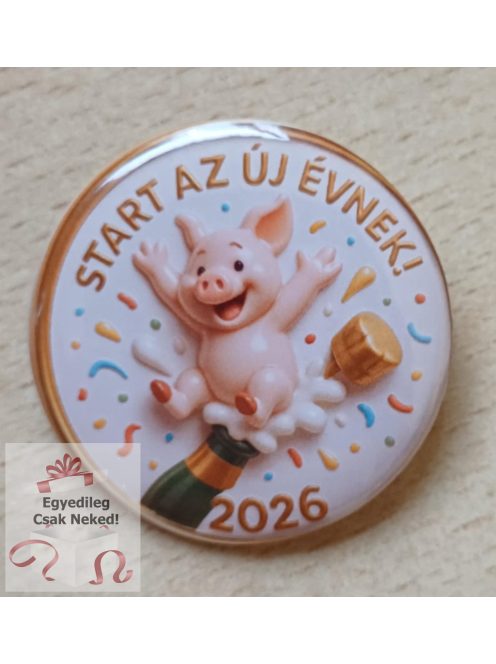 Egyedi 3D hatású szerencsehozó kitűző