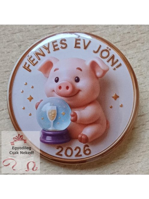 Egyedi 3D hatású szerencsehozó kitűző