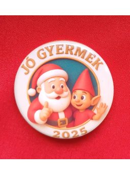 3D hatású Karácsonyi/Mikulás kitűzők